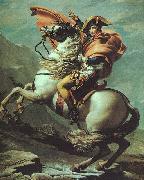 Jacques-Louis David Napoleon Crossing the Saint Bernard painting